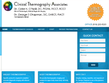 Tablet Screenshot of clinicalthermography.com